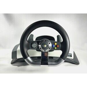 Microsoft Xbox 360 Wireless Racing Wheel Force Feedback WRW01 Only Tested